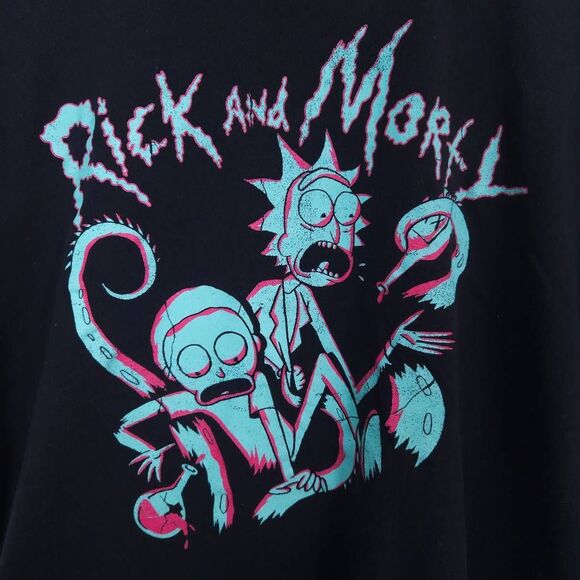 RICK AND MORTY Ripple Junction Teal Red Graphic Print Short Sleeve T-Shirt Large - Picture 2 of 6
